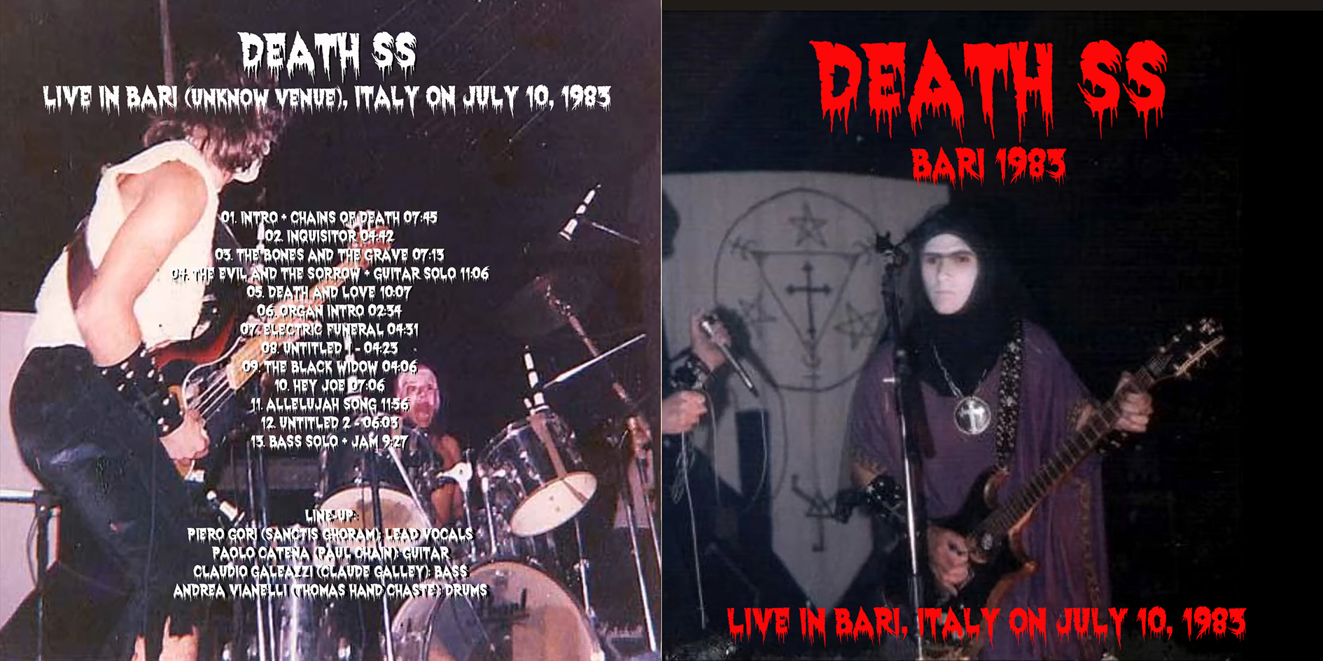 Death SS 1983 07 10 Live in Bari cover